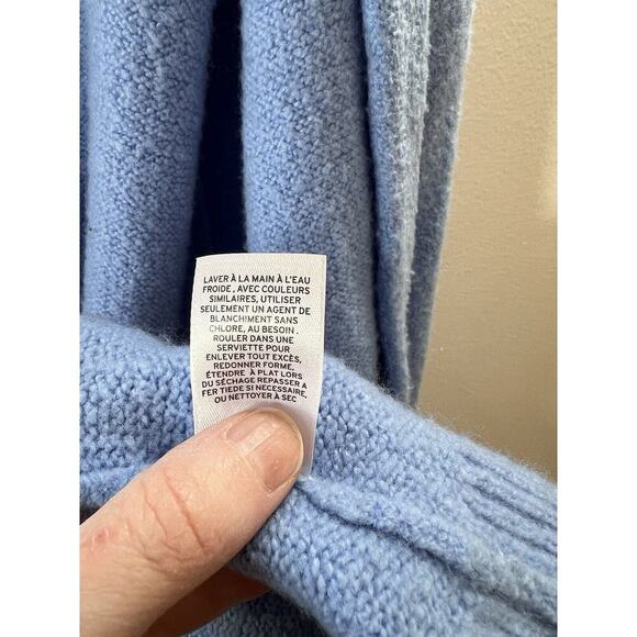 Halogen Womens Wool Blend Duster Cardigan Size M Periwinkle Blue Soft Warm Cozy - Picture 8 of 8